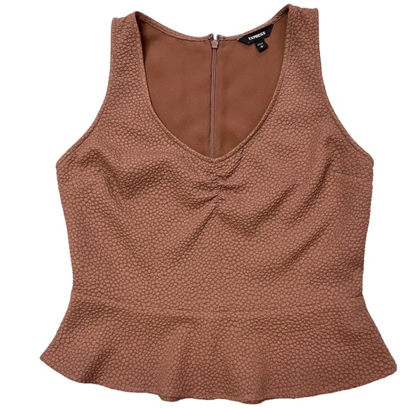 Express Sleeveless Peplum Top V Neck Size Small - Picture 1 of 7